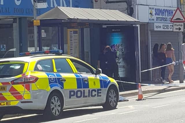 A police cordon is still in place on Kingston Road. Picture: Habibur Rahman