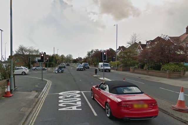 The A2030 and the Eastern Road turn-off, left. Picture: Google Street View