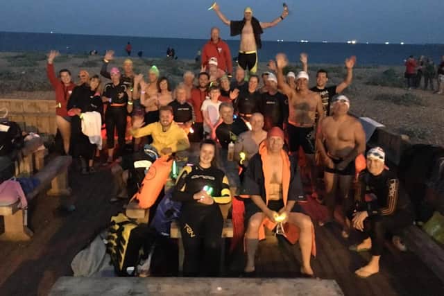 Revellers at the debut Full Moon Night Swim in June