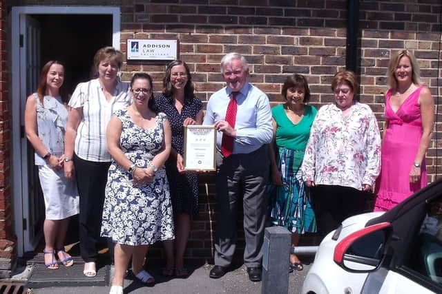 Chris Halliwell and the Addison Law team in Emsworth