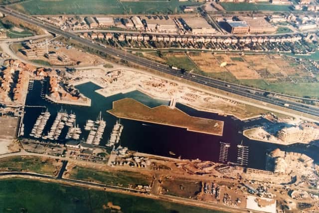 Port Solent marina begins to take shape.