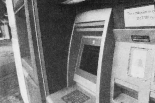 The cashpoint machine at Lloyds TSB at Clarendon Road, Southsea, that was giving customers double the money they wanted.