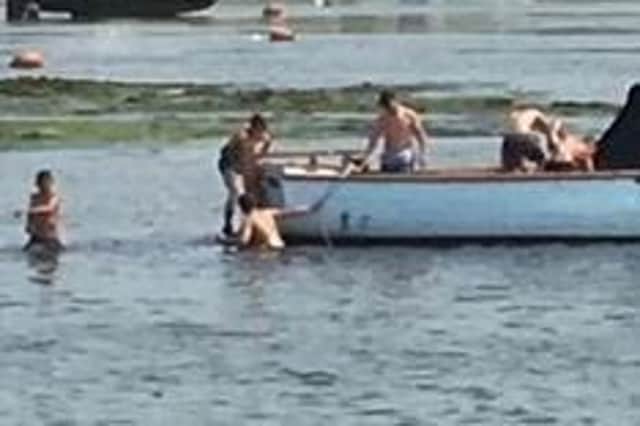 Police tweeted this image of youngsters at Emsworth Harbour