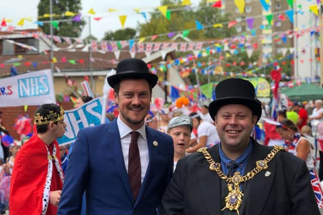 MP Stephen Morgan with the Lord Mayor of Portsmouth
