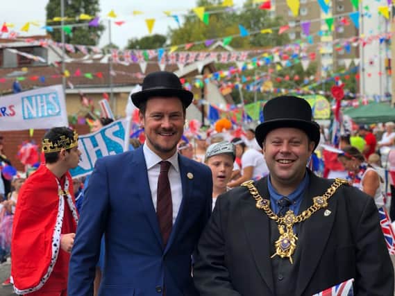 MP Stephen Morgan with the Lord Mayor of Portsmouth