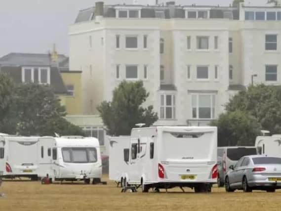 Travellers on Southsea Common