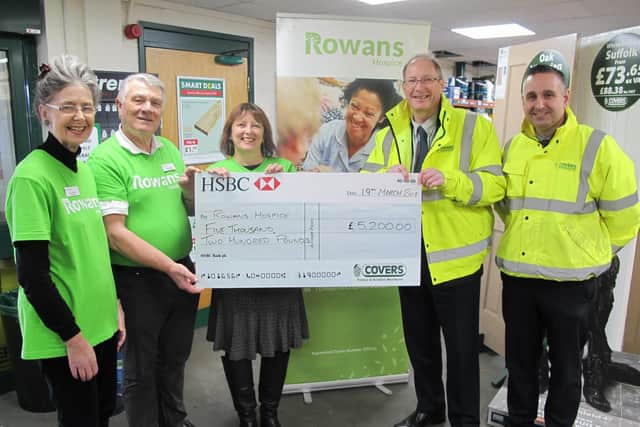 Covers made a donation to The Rowans Hospice earlier this year