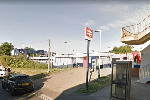 Hilsea station's exit on to Airport Service Road. Picture: Google Street View
