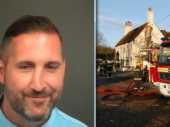 Richard Bowman (left) has been jailed for setting fire to The Granary pub