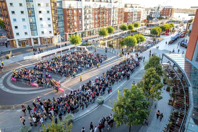Thousands of students hit the shops at Gunwharf Quays for the annual Student Shopping Night.