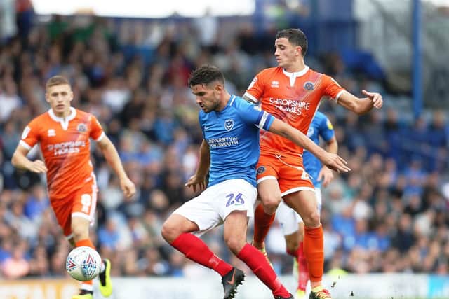 Gareth Evans battles for the ball against Shrewsbury. Picture: Joe Pepler