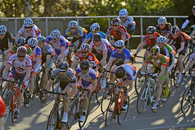 Cycling action from the Mountbatten Centre, Portsmouth.
Picture: Allan Hutchings (131196-876)