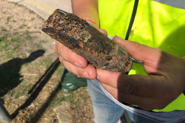 A 2-pounder the group think could be from an anti-aircraft gun