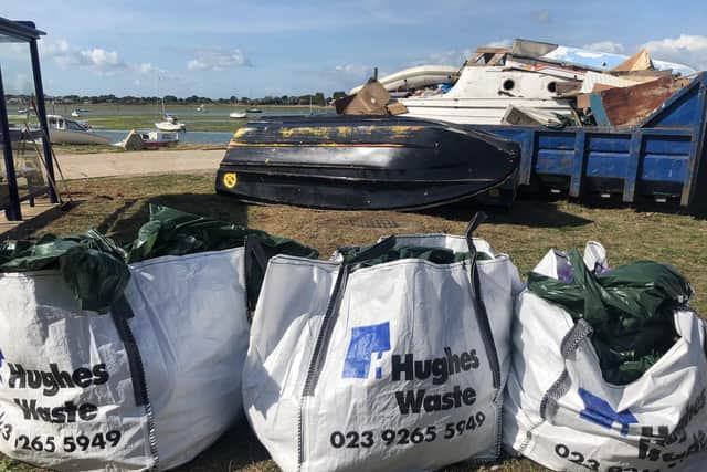 Six one tonne grab bags were filled at one of the Eastney clean's two rubbish bag drop-off points