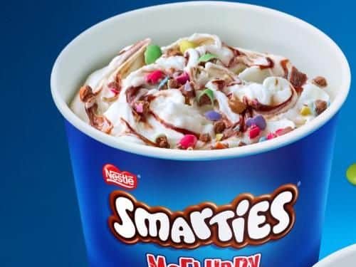Regular Smarties McFlurry will cost 1.29. Picture: Myles New/ McDonald's