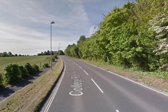 College Road Crookhorn - where the accident is believed to have taken place