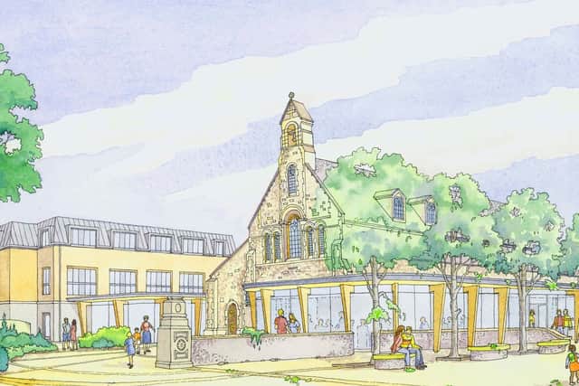 An artist's impression of what the redeveloped church would look like