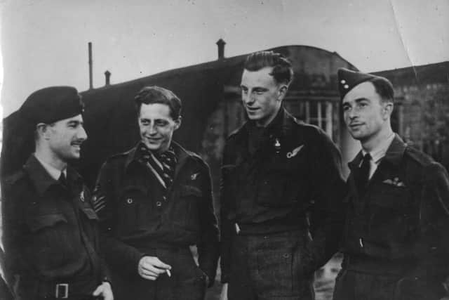 Flying Officer Donald Charles Young (third from left) during World War Two