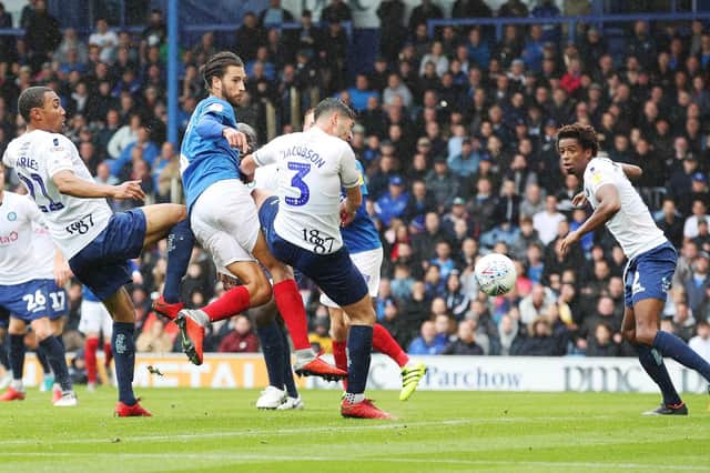 Christian Burgess & Co were denied the win as Wycombe grabbed a 2-2 draw at Fratton Park on Saturday. Picture: Joe Pepler