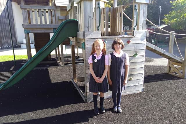 Arabella West (left) and Verity Kidson (right) both aged 9.
