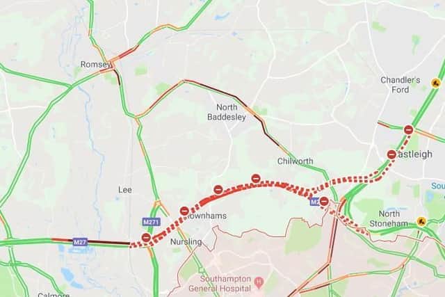 Traffic at 10am this morning. Picture: Google Maps