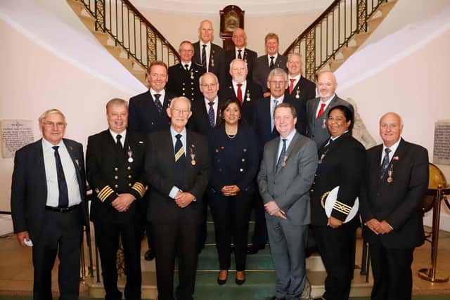 The finalists, including Stephen, with Maritime Minister Nusrat Ghani