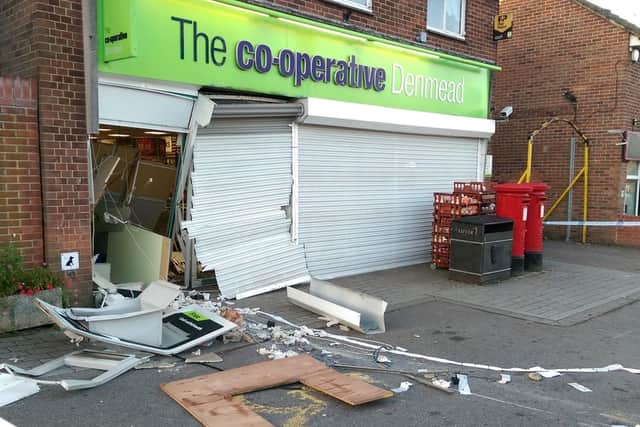 Police are at the scene at Co-op in Hambledon Road, Denmead. Picture: Malcolm Wells