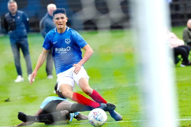 Leon Maloney should have been awarded a second penalty for Pompey Reserves against Southend. Picture: Colin Farmery