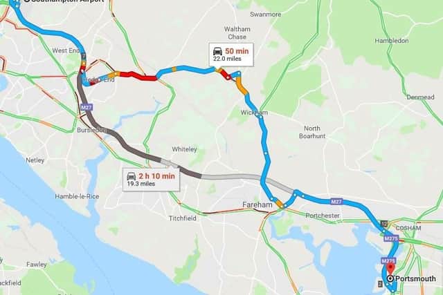 There are long delays on the M27 this morning