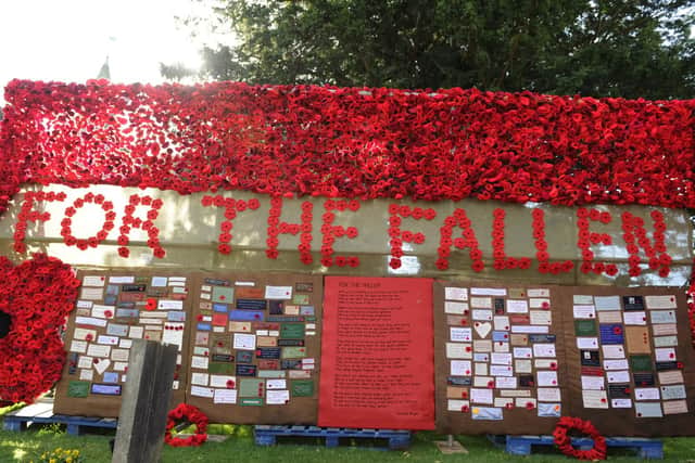 A cascade of handmade poppies has been unveiled at St Peters Church on Hayling Island. Picture Ian Hargreaves (181007-1_poppies)