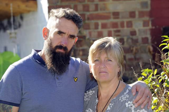 Eugene Scardifield (40) with his mum Helen Smith (60)