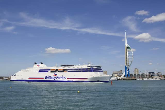 A Brittany Ferries ship in the Solent
