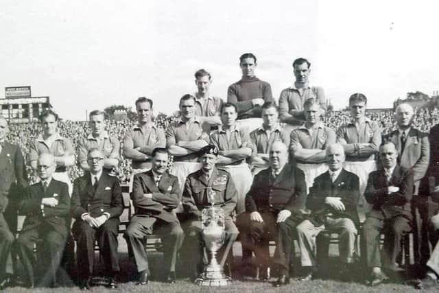 The Portsmouth FC national championship winning team of 1949