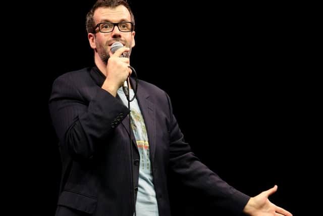 Marcus Brigstocke in more typical stage attire. Picture by Andy Hollingworth