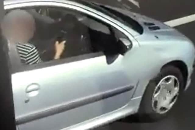 Motorist caught texting on M27. Picture: Hampshire Constabulary