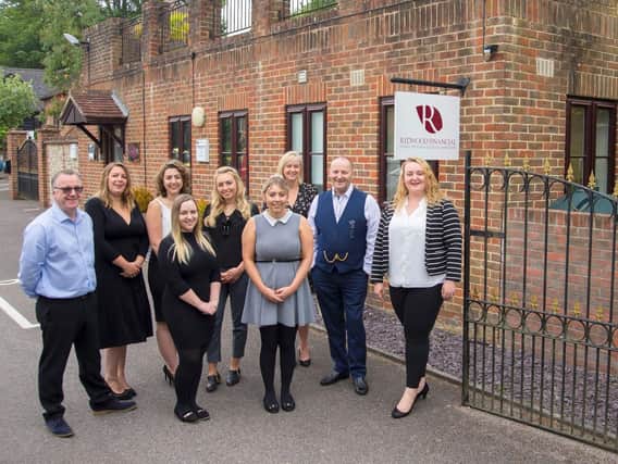 Redwood Financial Team (left to right back row) Paul Warren, Hollie Blofield, Sarah Poore, Summer Moret Julie Blofield, Steve Blofield and Jasmine Lambert (front left to right) Steph Williams and Chloe Heyes