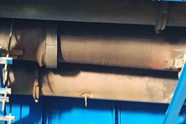 Sewage pipe under Eastern Road bridge is leaking. Picture: Southern Water