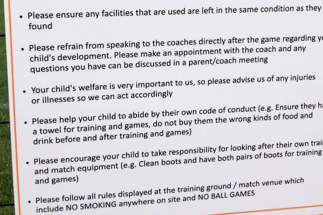 The parents' and spectators' code of conduct - continued!