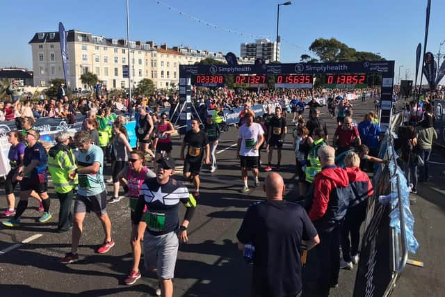 Finishers at the Great South Run