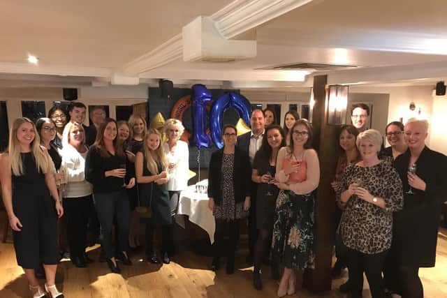 Staff celebration of the start of Verisona Laws 10th anniversary year at the Still & West in Old Portsmouth.