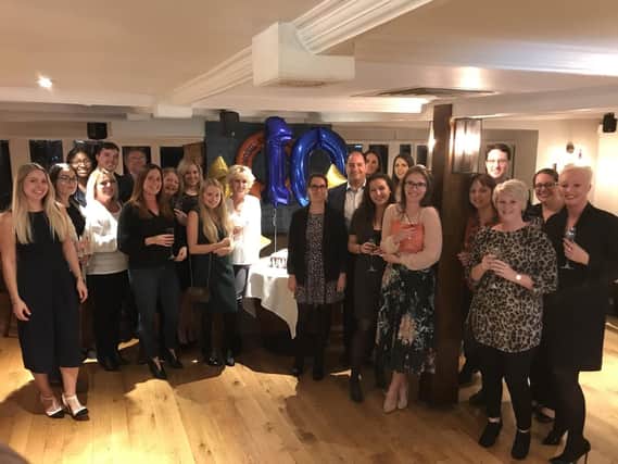 Staff celebration of the start of Verisona Laws 10th anniversary year at the Still & West in Old Portsmouth.