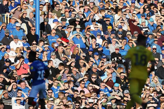 Pompey fans will be looking out for a home victory against Burton tonight Picture: Joe Pepler
