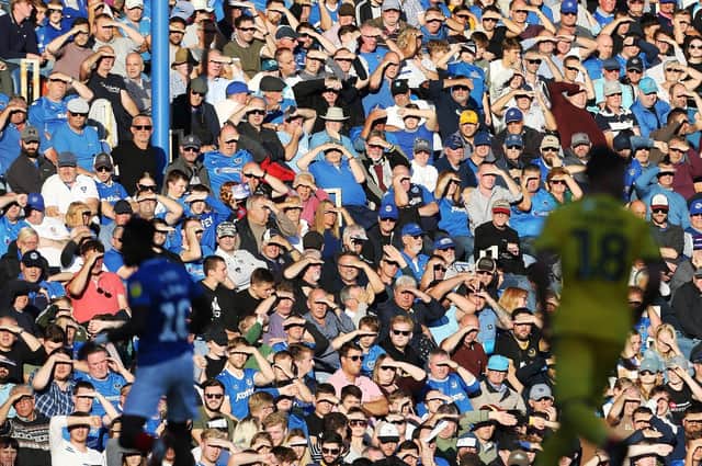 Pompey fans will be looking out for a home victory against Burton tonight Picture: Joe Pepler