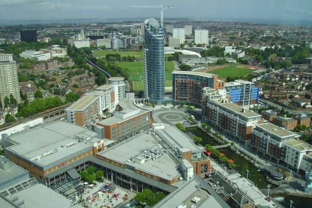 An aerial view of Gunwharf Quays. Picture: Geograph (labelled for reuse)