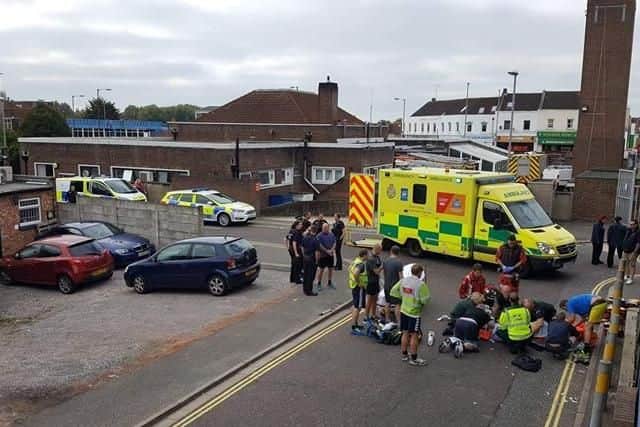 Emergency services in Cosham.