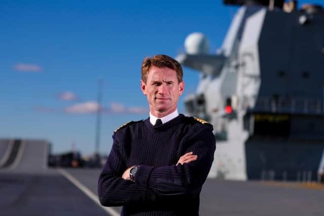 Captain Nick Cooke-Priest. Picture: HMS Queen Elizabeth/ Royal Navy/ Twitter