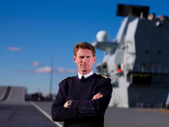 Captain Nick Cooke-Priest. Picture: HMS Queen Elizabeth/ Royal Navy/ Twitter