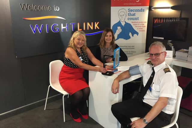 The Lifelight crew with Captain Mike Smith. Picture: Wightlink