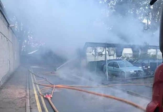 Scene of fire. Picture courtesy of East Wittering Fire Station
