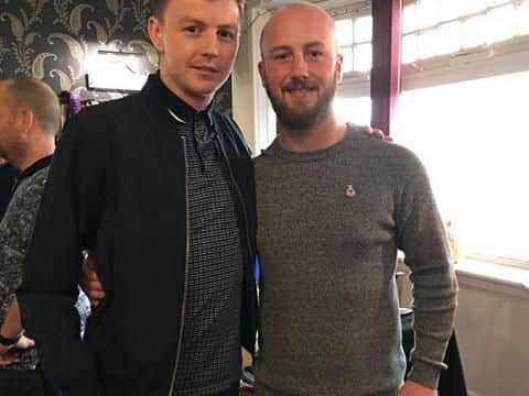 Tom Judd, right, arranged for Dion, 25, to meet his girlfriend Chloe for her birthday